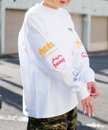 THRASHER（スラッシャー）の「Logo Sleeve L/S T-SHIRTS/THRASHER スラッシャー ロンT 長袖Tシャツ 袖ロゴストリート スケーター（Tシャツ/カットソー）」