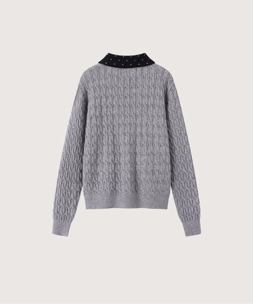 LA POMME petit(ラポミ・プチ)の「Detail Lace Ribbon Cardigan(カーディガン/ボレロ・レディース・アイボリー/グレー/レッド・SMALL/MEDIUM)」の8枚目の写真