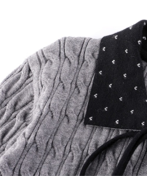 LA POMME petit(ラポミ・プチ)の「Detail Lace Ribbon Cardigan(カーディガン/ボレロ・レディース・アイボリー/グレー/レッド・SMALL/MEDIUM)」の7枚目の写真