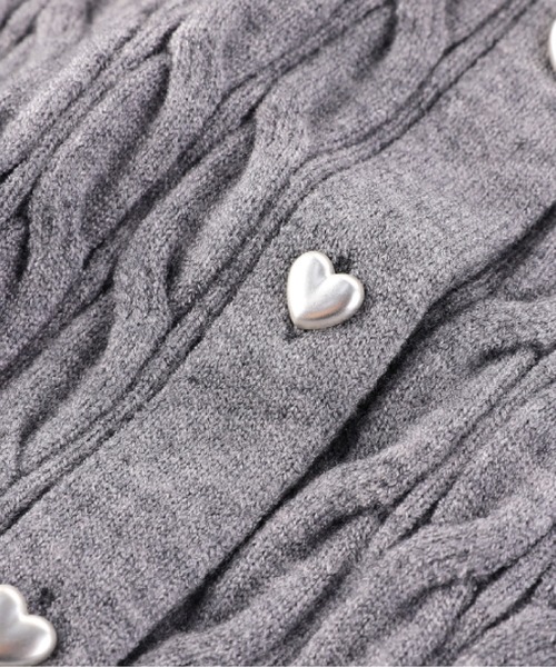LA POMME petit(ラポミ・プチ)の「Detail Lace Ribbon Cardigan(カーディガン/ボレロ・レディース・アイボリー/グレー/レッド・SMALL/MEDIUM)」の6枚目の写真