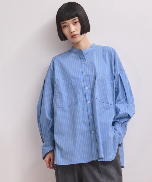 ADAM ET ROPE'(アダムエロペ)の「【一部サイト限定】TCブロードバンドカラーシャツ(シャツ/ブラウス・レディース・ブルー系その他5/ブルー系その他4/ホワイト系その他5/サックスブルー/ベージュ系その他/ピンク・FREE)」の3枚目の写真