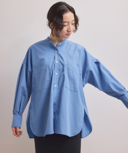 ADAM ET ROPE'(アダムエロペ)の「【一部サイト限定】TCブロードバンドカラーシャツ(シャツ/ブラウス・レディース・ブルー系その他5/ブルー系その他4/ホワイト系その他5/サックスブルー/ベージュ系その他/ピンク・FREE)」の4枚目の写真