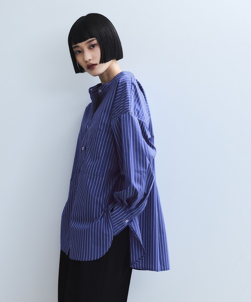 ADAM ET ROPE'(アダムエロペ)の「【一部サイト限定】TCブロードバンドカラーシャツ(シャツ/ブラウス・レディース・ブルー系その他5/ブルー系その他4/ホワイト系その他5/サックスブルー/ベージュ系その他/ピンク・FREE)」の5枚目の写真