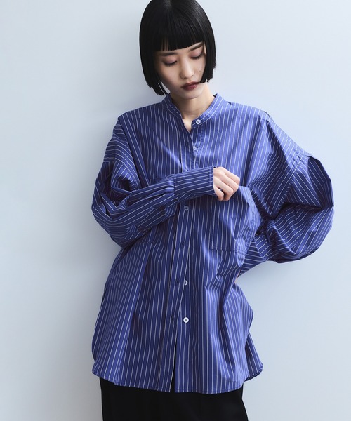 ADAM ET ROPE'(アダムエロペ)の「【一部サイト限定】TCブロードバンドカラーシャツ(シャツ/ブラウス・レディース・ブルー系その他5/ブルー系その他4/ホワイト系その他5/サックスブルー/ベージュ系その他/ピンク・FREE)」の9枚目の写真