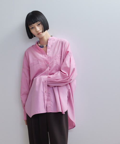 ADAM ET ROPE'(アダムエロペ)の「【一部サイト限定】TCブロードバンドカラーシャツ(シャツ/ブラウス・レディース・ブルー系その他5/ブルー系その他4/ホワイト系その他5/サックスブルー/ベージュ系その他/ピンク・FREE)」の10枚目の写真