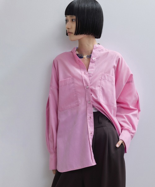 ADAM ET ROPE'(アダムエロペ)の「【一部サイト限定】TCブロードバンドカラーシャツ(シャツ/ブラウス・レディース・ブルー系その他5/ブルー系その他4/ホワイト系その他5/サックスブルー/ベージュ系その他/ピンク・FREE)」の11枚目の写真