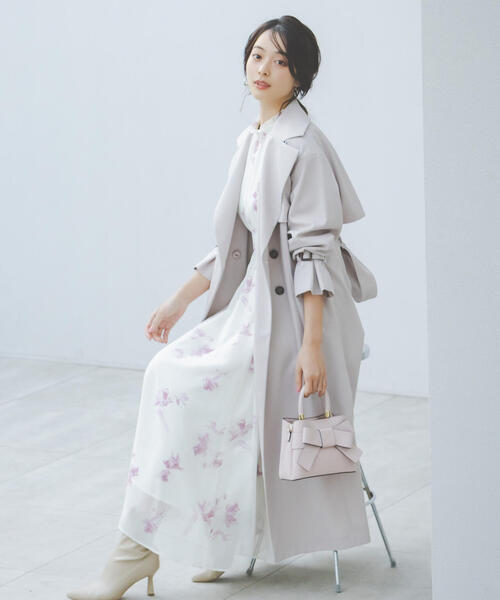 PROPORTION BODY DRESSING（プロポーションボディドレッシング）の「＜防シワ/花粉リリース＞ベーシックトレンチコート / 1216152101（トレンチコート・レディース・ベージュ/ホワイト系その他/グレー・SMALL/P/S/MEDIUM）」の3枚目の写真
