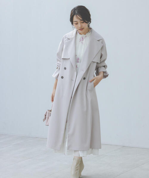 PROPORTION BODY DRESSING（プロポーションボディドレッシング）の「＜防シワ/花粉リリース＞ベーシックトレンチコート / 1216152101（トレンチコート・レディース・ベージュ/ホワイト系その他/グレー・SMALL/P/S/MEDIUM）」の5枚目の写真