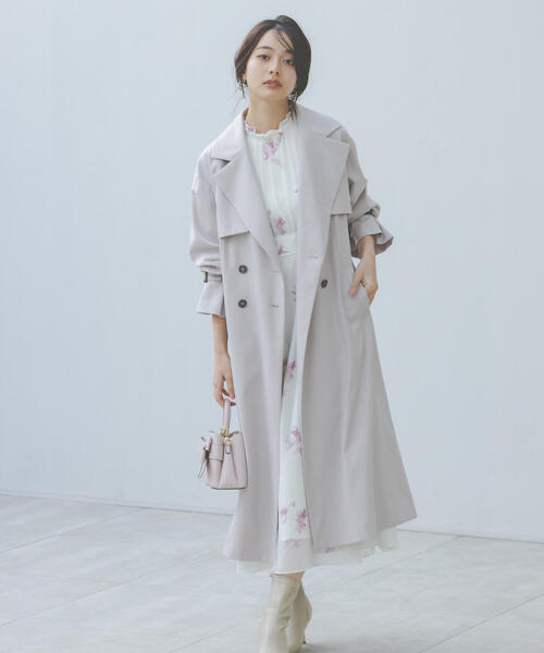 PROPORTION BODY DRESSING（プロポーションボディドレッシング）の「＜防シワ/花粉リリース＞ベーシックトレンチコート / 1216152101（トレンチコート・レディース・ベージュ/ホワイト系その他/グレー・SMALL/P/S/MEDIUM）」の6枚目の写真