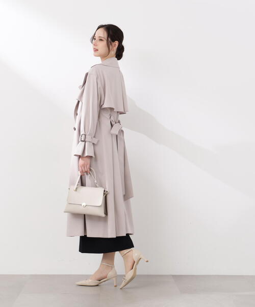 PROPORTION BODY DRESSING（プロポーションボディドレッシング）の「＜防シワ/花粉リリース＞ベーシックトレンチコート / 1216152101（トレンチコート・レディース・ベージュ/ホワイト系その他/グレー・SMALL/P/S/MEDIUM）」の8枚目の写真