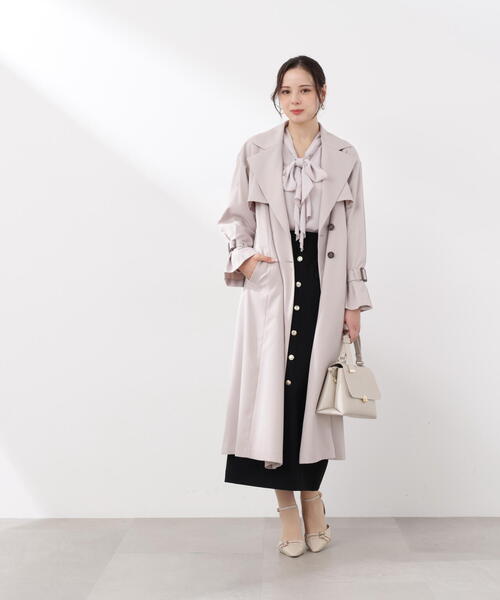 PROPORTION BODY DRESSING（プロポーションボディドレッシング）の「＜防シワ/花粉リリース＞ベーシックトレンチコート / 1216152101（トレンチコート・レディース・ベージュ/ホワイト系その他/グレー・SMALL/P/S/MEDIUM）」の9枚目の写真