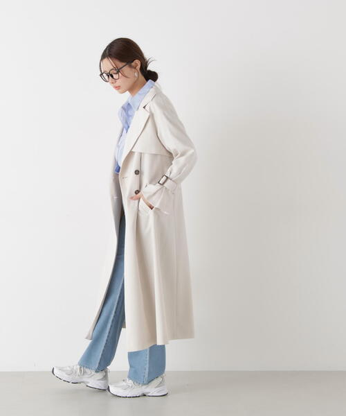 PROPORTION BODY DRESSING（プロポーションボディドレッシング）の「＜防シワ/花粉リリース＞ベーシックトレンチコート / 1216152101（トレンチコート・レディース・ベージュ/ホワイト系その他/グレー・SMALL/P/S/MEDIUM）」の21枚目の写真