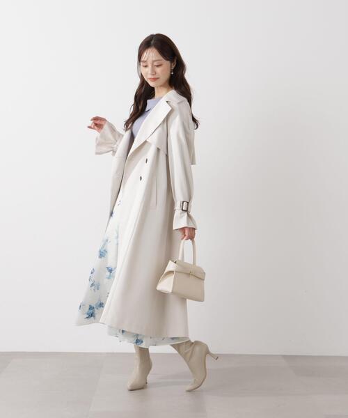 PROPORTION BODY DRESSING（プロポーションボディドレッシング）の「＜防シワ/花粉リリース＞ベーシックトレンチコート / 1216152101（トレンチコート・レディース・ベージュ/ホワイト系その他/グレー・SMALL/P/S/MEDIUM）」の4枚目の写真