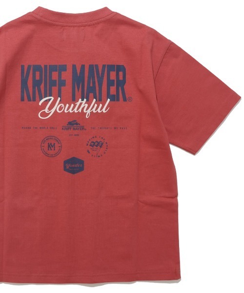 KRIFF MAYER Kid's Collection(クリフメイヤーキッズコレクション)の「【本体綿100%】楽LUCK-Tシャツ(ロゴ)(Tシャツ/カットソー・キッズ・レッド/チャコール/ネイビー/ミント/イエロー/オフホワイト・170/160/150/140/130/120)」の6枚目の写真