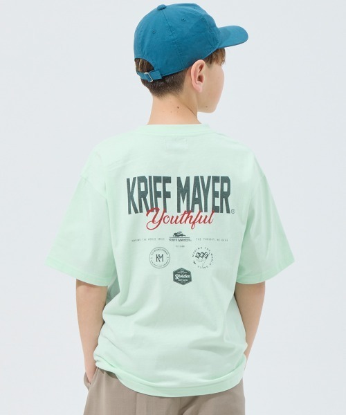 KRIFF MAYER Kid's Collection(クリフメイヤーキッズコレクション)の「【本体綿100%】楽LUCK-Tシャツ(ロゴ)(Tシャツ/カットソー・キッズ・レッド/チャコール/ネイビー/ミント/イエロー/オフホワイト・170/160/150/140/130/120)」の4枚目の写真