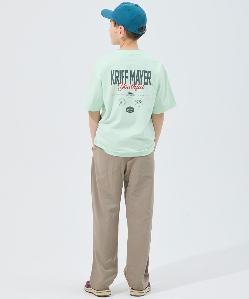 KRIFF MAYER Kid's Collection(クリフメイヤーキッズコレクション)の「【本体綿100%】楽LUCK-Tシャツ(ロゴ)(Tシャツ/カットソー・キッズ・レッド/チャコール/ネイビー/ミント/イエロー/オフホワイト・170/160/150/140/130/120)」の11枚目の写真