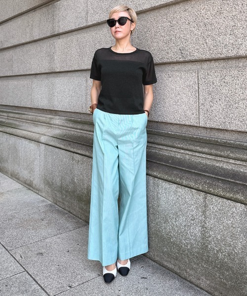 JENNE(ジェンヌ)の「和紙メイドクールサマーニット(ニット/セーター・レディース・ホワイト/ブラック・SMALL/MEDIUM/LARGE)」の3枚目の写真
