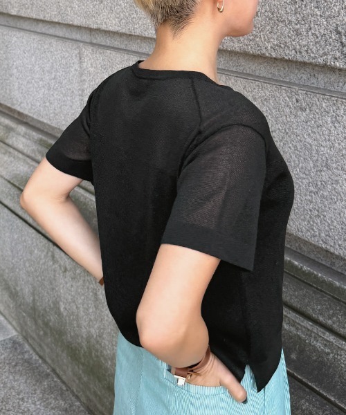 JENNE(ジェンヌ)の「和紙メイドクールサマーニット(ニット/セーター・レディース・ホワイト/ブラック・SMALL/MEDIUM/LARGE)」の7枚目の写真