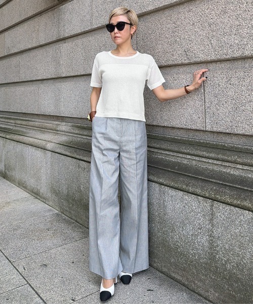 JENNE(ジェンヌ)の「和紙メイドクールサマーニット(ニット/セーター・レディース・ホワイト/ブラック・SMALL/MEDIUM/LARGE)」の13枚目の写真