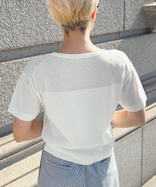 JENNE(ジェンヌ)の「和紙メイドクールサマーニット(ニット/セーター・レディース・ホワイト/ブラック・SMALL/MEDIUM/LARGE)」の15枚目の写真