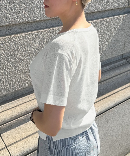 JENNE(ジェンヌ)の「和紙メイドクールサマーニット(ニット/セーター・レディース・ホワイト/ブラック・SMALL/MEDIUM/LARGE)」の17枚目の写真