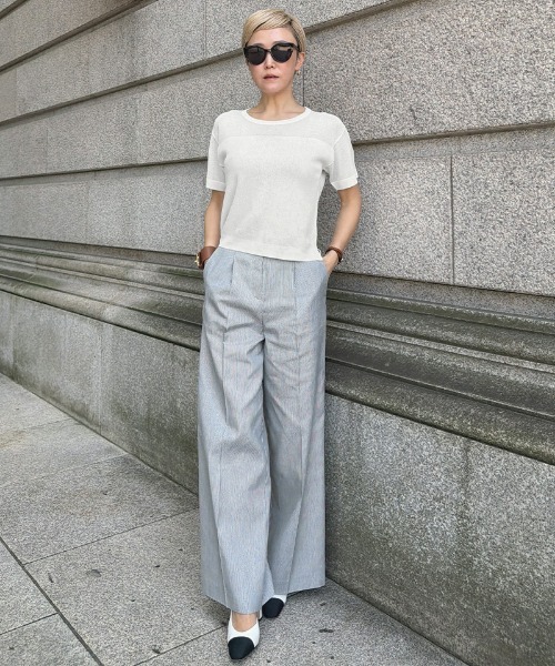 JENNE(ジェンヌ)の「和紙メイドクールサマーニット(ニット/セーター・レディース・ホワイト/ブラック・SMALL/MEDIUM/LARGE)」の22枚目の写真