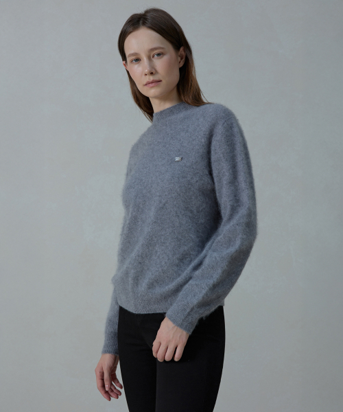 AHRE(アフレ)の「Noelle Wholegarment Cashmere Wool Half-Neck Knit_GREY(ニット/セーター・レディース・その他・SMALL/MEDIUM)」の1枚目の写真