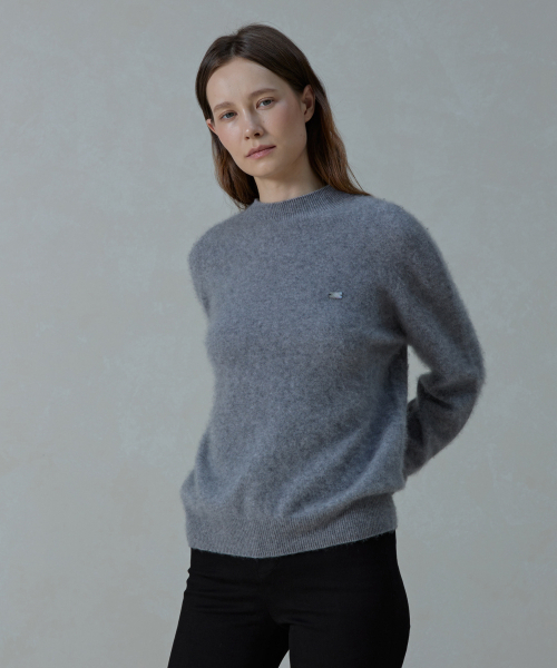 AHRE(アフレ)の「Noelle Wholegarment Cashmere Wool Half-Neck Knit_GREY(ニット/セーター・レディース・その他・SMALL/MEDIUM)」の2枚目の写真