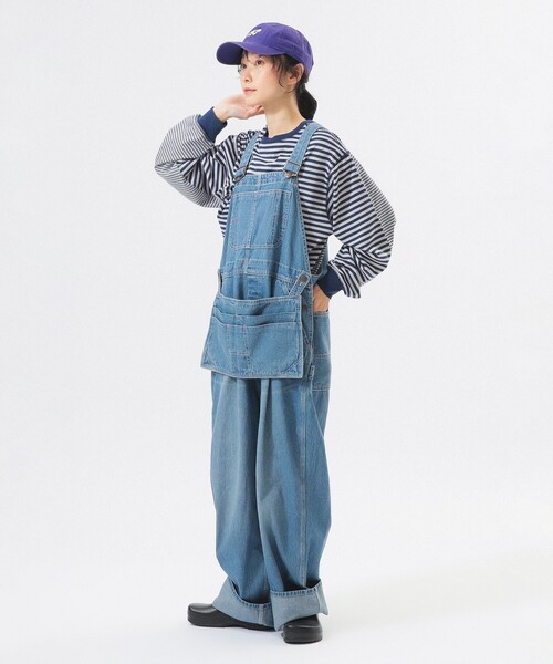BEAMS BOY（ビームスボーイ）の「【別注】BIGMAC / エプロン オーバーオール（サロペット/オーバーオール・レディース・インディゴブルー/ライトブルー・MEDIUM/SMALL）」の3枚目の写真