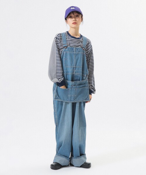 BEAMS BOY（ビームスボーイ）の「【別注】BIGMAC / エプロン オーバーオール（サロペット/オーバーオール・レディース・インディゴブルー/ライトブルー・MEDIUM/SMALL）」の5枚目の写真