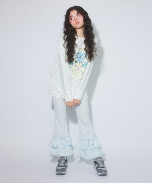 Candy Stripper（キャンディストリッパー）の「GARDEN FLARE パンツ（その他パンツ・レディース・アイボリー/ピンク/ヘザーグレー/ライトブルー・FREE）」の16枚目の写真