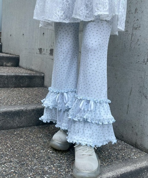 Candy Stripper（キャンディストリッパー）の「GARDEN FLARE パンツ（その他パンツ・レディース・アイボリー/ピンク/ヘザーグレー/ライトブルー・FREE）」の17枚目の写真