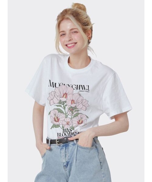 TEENY TIGER(ティーニータイガー)の「ムグンファグラフィックTシャツ ホワイト(Tシャツ/カットソー・メンズ・その他・LARGE/MEDIUM/SMALL/X-LARGE/XX-LARGE)」の1枚目の写真