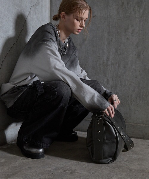 SERACE(セラス)の「【SERACE】Loose big boston shoulder bag / ルーズビッグボストンショルダーバッグ(ショルダーバッグ・メンズ・ブラック系/ブラック・FREE)」の12枚目の写真
