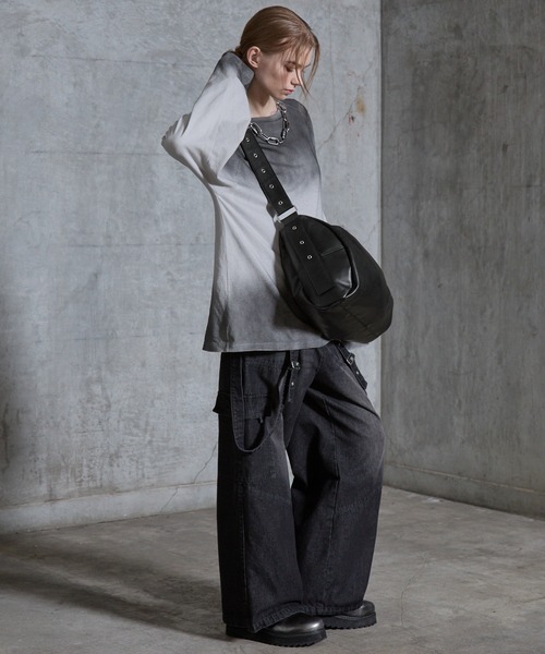SERACE(セラス)の「【SERACE】Loose big boston shoulder bag / ルーズビッグボストンショルダーバッグ(ショルダーバッグ・メンズ・ブラック系/ブラック・FREE)」の19枚目の写真