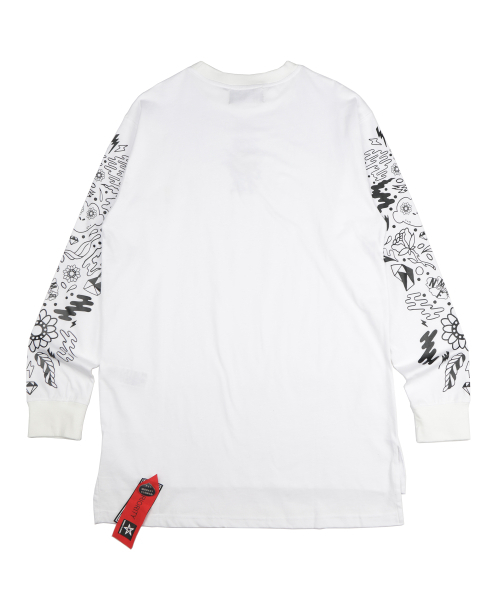 Monkey Flower(モンキーフラワー)の「共用トロピカルグラフィック綿シングル長袖Tシャツ/MS8WTS05U WHITE(Tシャツ/カットソー・メンズ・その他・ONE SIZE)」の3枚目の写真