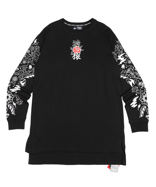 Monkey Flower(モンキーフラワー)の「共用トロピカルグラフィック綿シングル長袖Tシャツ/MS8WTS05U WHITE(Tシャツ/カットソー・メンズ・その他・ONE SIZE)」の4枚目の写真