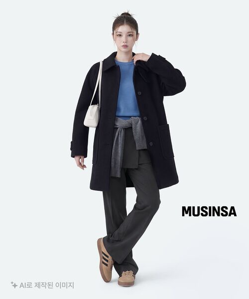 MUSINSA STANDARD WOMAN（ムシンサスタンダードウーマン）の「ウィメンズエッセンシャルラウンドネックニット[ブルー]（ニット/セーター・レディース・その他・X-SMALL/SMALL/LARGE/MEDIUM）」の10枚目の写真