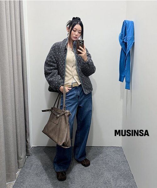 MUSINSA STANDARD WOMAN（ムシンサスタンダードウーマン）の「ウィメンズエッセンシャルラウンドネックニット[ブルー]（ニット/セーター・レディース・その他・X-SMALL/SMALL/LARGE/MEDIUM）」の3枚目の写真