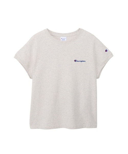 Champion(チャンピオン)の「【Champion/チャンピオン】レディース フレンチスリーブシャツ(Tシャツ/カットソー・レディース・セージグリーン/ブラウン系/スカイブルー/ブラック/ホワイト/オートミール・LARGE/MEDIUM)」の4枚目の写真