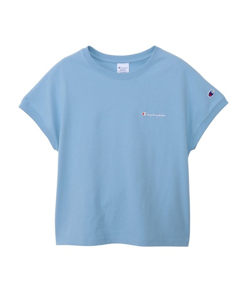 Champion(チャンピオン)の「【Champion/チャンピオン】レディース フレンチスリーブシャツ(Tシャツ/カットソー・レディース・セージグリーン/ブラウン系/スカイブルー/ブラック/ホワイト/オートミール・LARGE/MEDIUM)」の6枚目の写真