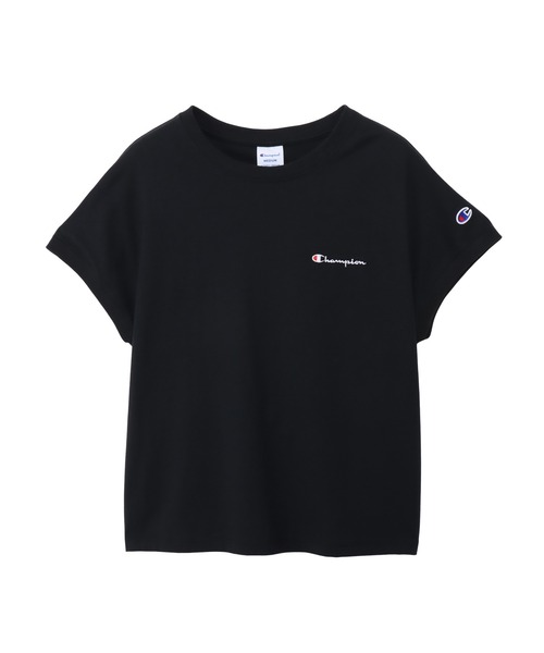 Champion(チャンピオン)の「【Champion/チャンピオン】レディース フレンチスリーブシャツ(Tシャツ/カットソー・レディース・セージグリーン/ブラウン系/スカイブルー/ブラック/ホワイト/オートミール・LARGE/MEDIUM)」の2枚目の写真