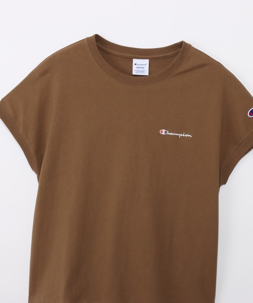 Champion(チャンピオン)の「【Champion/チャンピオン】レディース フレンチスリーブシャツ(Tシャツ/カットソー・レディース・セージグリーン/ブラウン系/スカイブルー/ブラック/ホワイト/オートミール・LARGE/MEDIUM)」の20枚目の写真