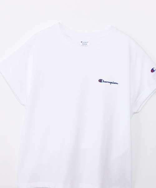 Champion(チャンピオン)の「【Champion/チャンピオン】レディース フレンチスリーブシャツ(Tシャツ/カットソー・レディース・セージグリーン/ブラウン系/スカイブルー/ブラック/ホワイト/オートミール・LARGE/MEDIUM)」の17枚目の写真