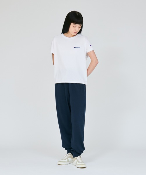 Champion(チャンピオン)の「【Champion/チャンピオン】レディース フレンチスリーブシャツ(Tシャツ/カットソー・レディース・セージグリーン/ブラウン系/スカイブルー/ブラック/ホワイト/オートミール・LARGE/MEDIUM)」の12枚目の写真