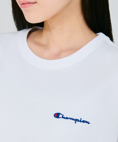 Champion(チャンピオン)の「【Champion/チャンピオン】レディース フレンチスリーブシャツ(Tシャツ/カットソー・レディース・セージグリーン/ブラウン系/スカイブルー/ブラック/ホワイト/オートミール・LARGE/MEDIUM)」の7枚目の写真