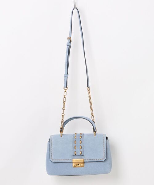 MICHAEL KORS(マイケルコース)の「TRIBECA レザー サッチェル ミディアム(ハンドバッグ・レディース・ブルー系・FREE)」の4枚目の写真
