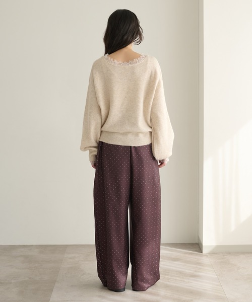 apres jour clair(アプレジュールクレア)の「【apres jour clair】【前後2WAY】レースドッキングニット(ニット/セーター・レディース・チャコールグレー/ブラウン系その他/アイボリー・フリー/X-LARGE)」の10枚目の写真