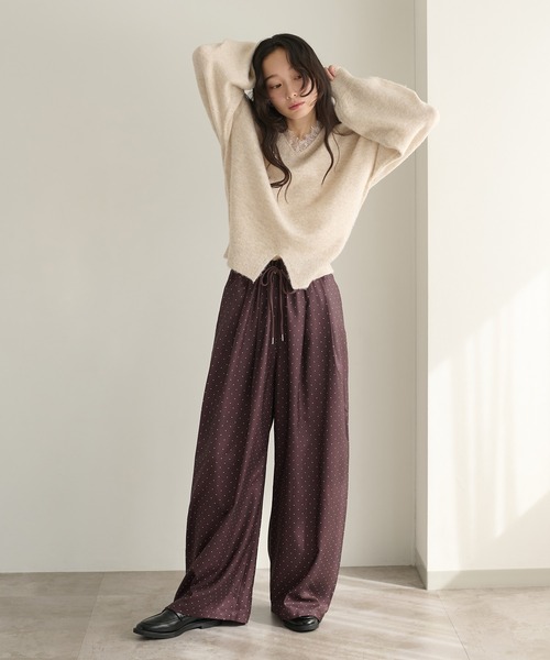 apres jour clair(アプレジュールクレア)の「【apres jour clair】【前後2WAY】レースドッキングニット(ニット/セーター・レディース・チャコールグレー/ブラウン系その他/アイボリー・フリー/X-LARGE)」の13枚目の写真
