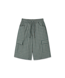 9999ARCHIVE（9999アーカイブ）の「Check Nylon Cargo Bermuda Pants（スウェットパンツ）」